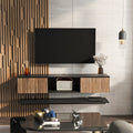 Elia 55” Floating TV Stand with Wall Shelf
